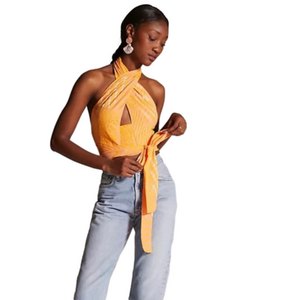 Anthropologie Eva Franco Halter Top Crop